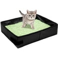 thumbnail image 1 of Cat Travel Litter Box,Portable Litter Box for Cats Collapsible Cat Litter Box,Travel Litter Box for Catd in Car,Waterproof and Leak-Proof Large Cat Litter Box for Cats,Black, 1 of 9