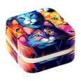 thumbnail image 1 of Cat Travel Portable Square Jewelry Box Earring Necklace Bracelet Holder Organizer Display Case Stand Decorative Box Storage Box, 1 of 6