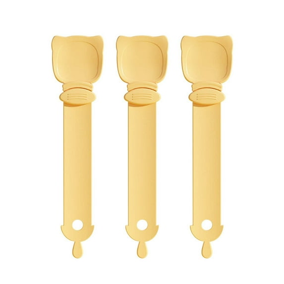 Cat Treat Dispenser Spoon, Orange Squeeze Feeder for Cat Food Strips and Canned Goods, Easy to Clean Pet Supplies