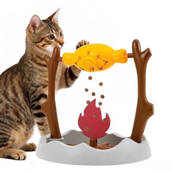 Cat Treat Dispensing Slow Feeder with 3 Dispensing Holes Interactive Cat Treat Dispenser Toy Enrichment Interactive Stimulation Toy for Kitten