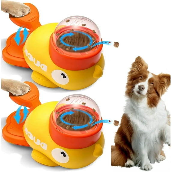 Cat Treat Slot Machine, Cat Dog Slot Machine Treat Dispenser Enrichment Toy, Interactive Duck Frenchie Toy, Duck Pet Feeder for Dogs & Cats, IQ Training and Exercise (2sets)