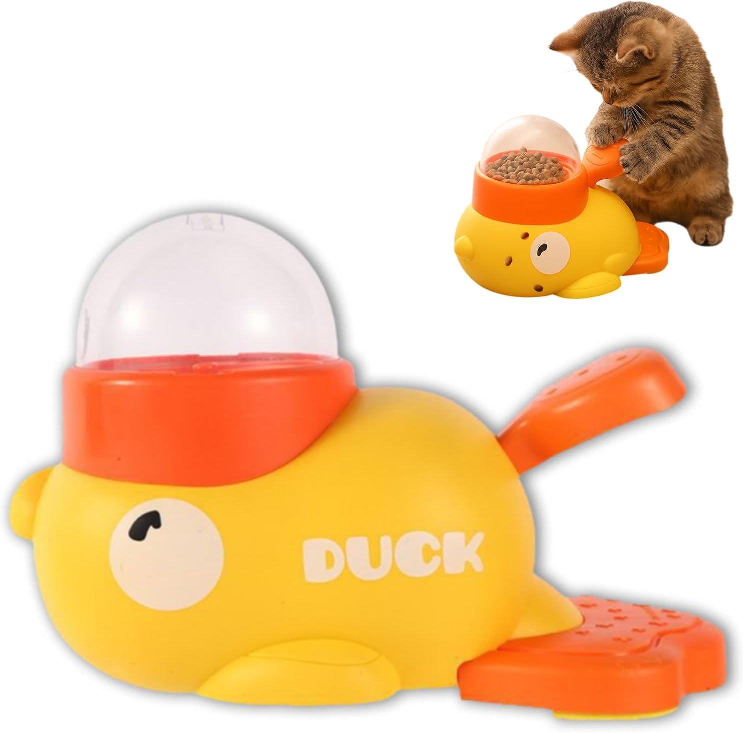 Cat Treat Slot Machine, Cat Slot Machine Treat Dispenser, Interactive Duck Frenchie Toy, Cats Puzzle Treat Dispenser, Duck Feeder Puzzle Toy for Dogs & Cats, Interactive Slow Feeder Toy