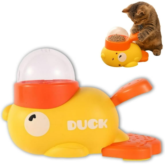 Cat Treat Slot Machine, Cat Slot Machine Treat Dispenser, Interactive Duck Frenchie Toy, Cats Puzzle Treat Dispenser, Duck Feeder Puzzle Toy for Dogs & Cats, Interactive Slow Feeder Toy