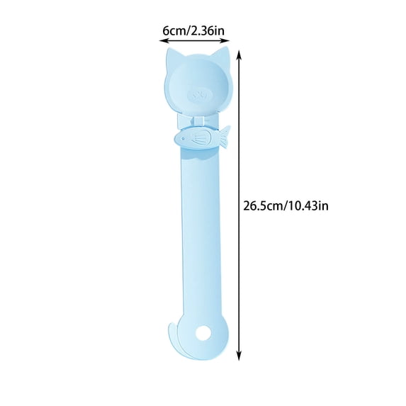 Cat Treat Squeeze Spoon 2 Pack, Lickable Dispenser for Wet Food & Puree, Multi-Function Feeding Tool with Ergonomic Design, Easy to Clean (Blue)
