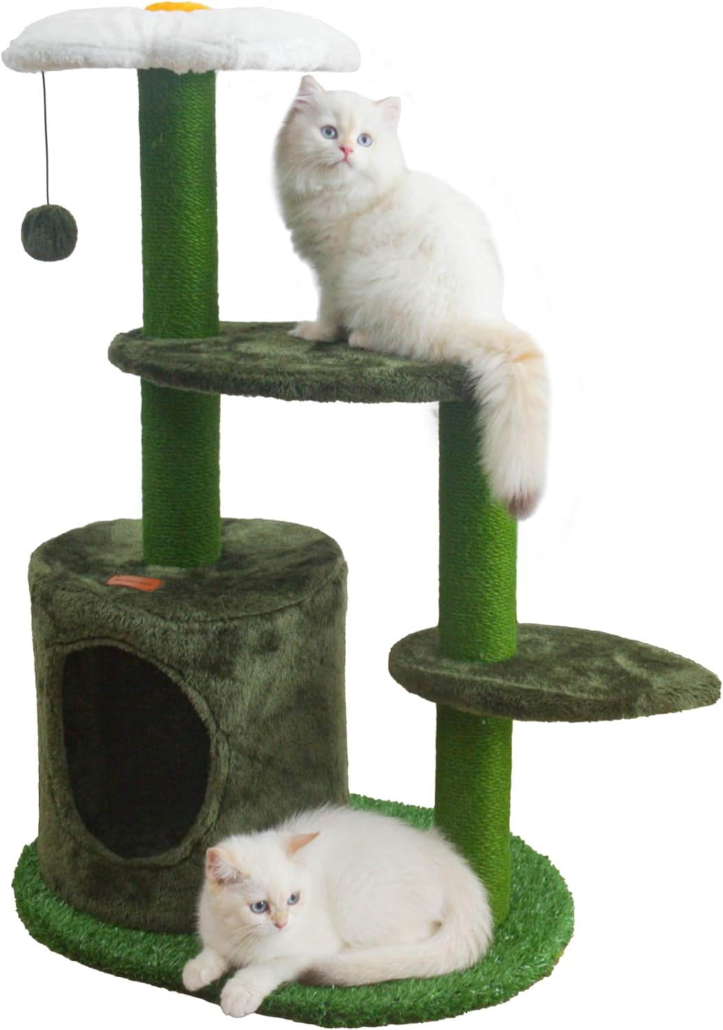 Cat Tree 33'' Cute Cat Tower Small Flower Cat Trees for Indoor Cats