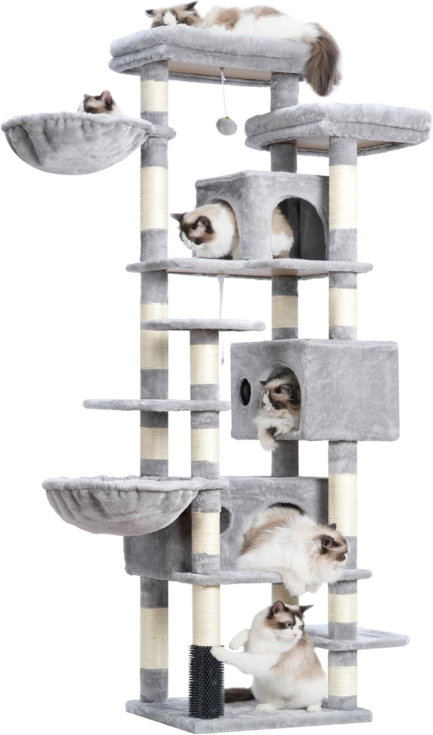 Cat Tree, 74 inches Multi-Level XL Large Cat Tower for Indoor Cats with ...