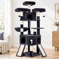 Large Cattery Cat Tree 81.5 Inch Smoky Gray Heavy Duty Tower For Large Cats - Walmart.com