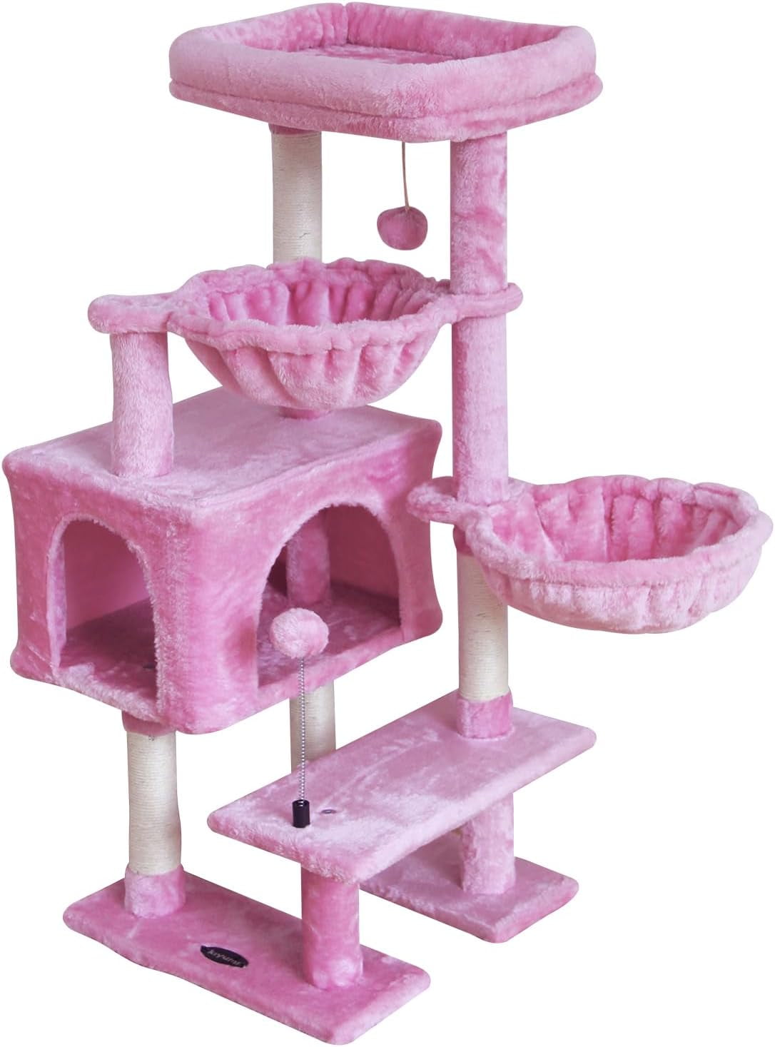 Tree Tower Condo with Sisal for Indoor Cats Tree Furniture with Hammock ...