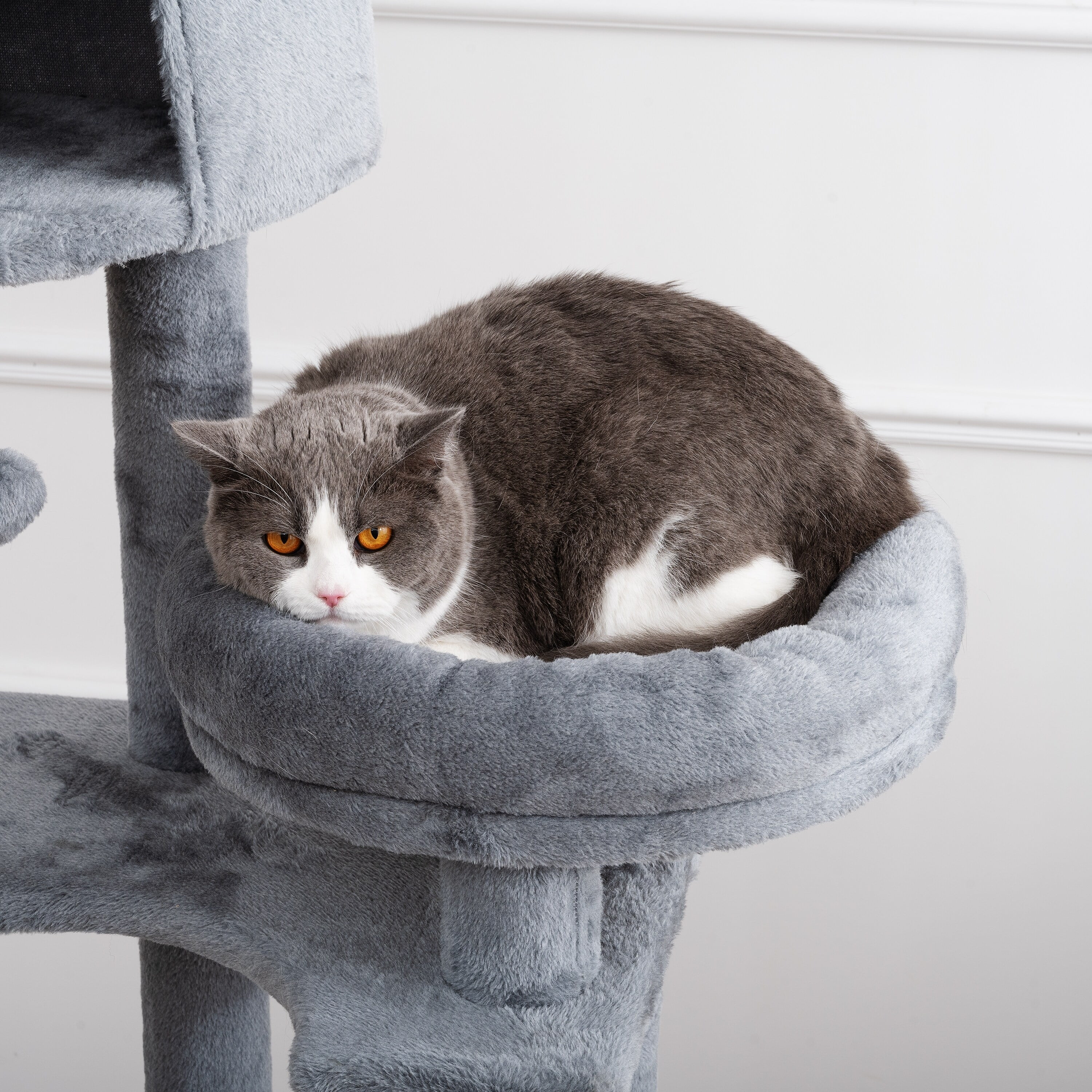 Cat Tree,Cat Tower for Indoor Cats, Plush Multi-Level Cat Condo with 3 ...