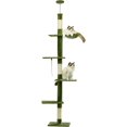 Cat Tree Floor to Ceiling Cat Tower with Adjustable Height, Cat