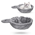 thumbnail image 1 of Cat Tree Hammock Replacement for Medium Cats - 12.6 inch Deep Basket Add-on Attachment with Soft Plush Fabric,Grey, 1 of 6