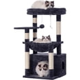 thumbnail image 1 of Cat Tree, Kitten Tower with Large Soft Cat Basket, Cat Condo with Spacious Cat Bed Cave with Hidden Space, Sisal-Covered Scratching Posts, Dangling Ball for Indoor Cats, 1 of 9