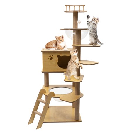 Cat Tree Rack Cat Tower Stand Kitty Climbing Playing House with Scratching Post