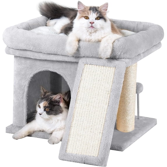 Cat Tree Tower Perch Bed and Washable Top for Large Adult Cats, Condo and Scratching Post for Indoor Kitten Pet