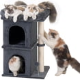 thumbnail image 1 of Cat Tree Tower Perch Bed and Washable Top for Large Adult Cats, Condo and Scratching Post for Indoor Kitten Pet, 1 of 15
