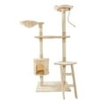 thumbnail image 1 of Cat Tree cat Tower 60" , Solid Cute Sisal Rope Plush Cat Climb Tree Cat Tower,Suitable for cat Climbing House Cat Toy， Used for Playing, Relaxing and Sleeping（Beige）, 1 of 9