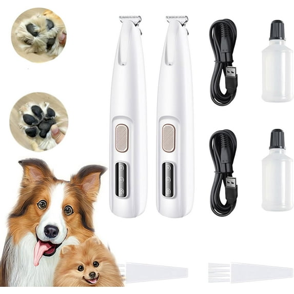 Cat Trimmer, Cat Grooming Trimmer, Pet Micro Precision Clipper with LED Light, Rechargeable Quiet Pet Shaver