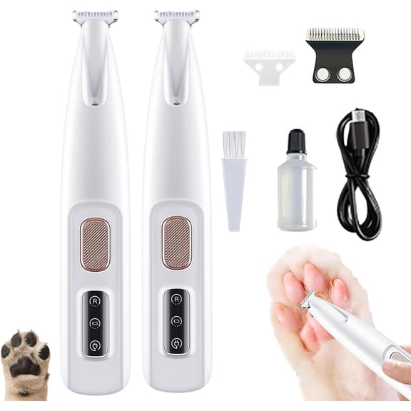Cat Trimmer, Cat Grooming Trimmer, Waterproof Rechargeable Cats Shaver, Trimmers Quiet, for Matted Fur Quiet with Led Light
