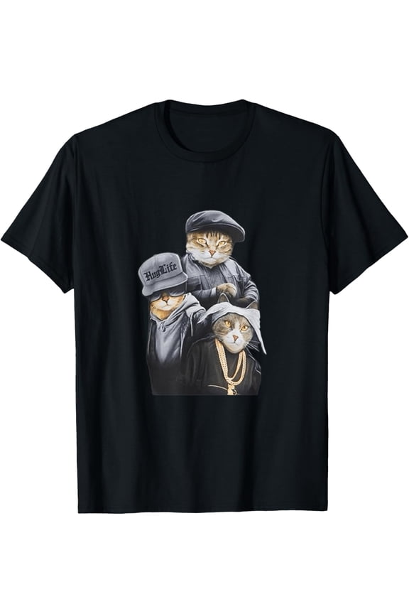 Cat Trio Gangster Thug T-Shirt