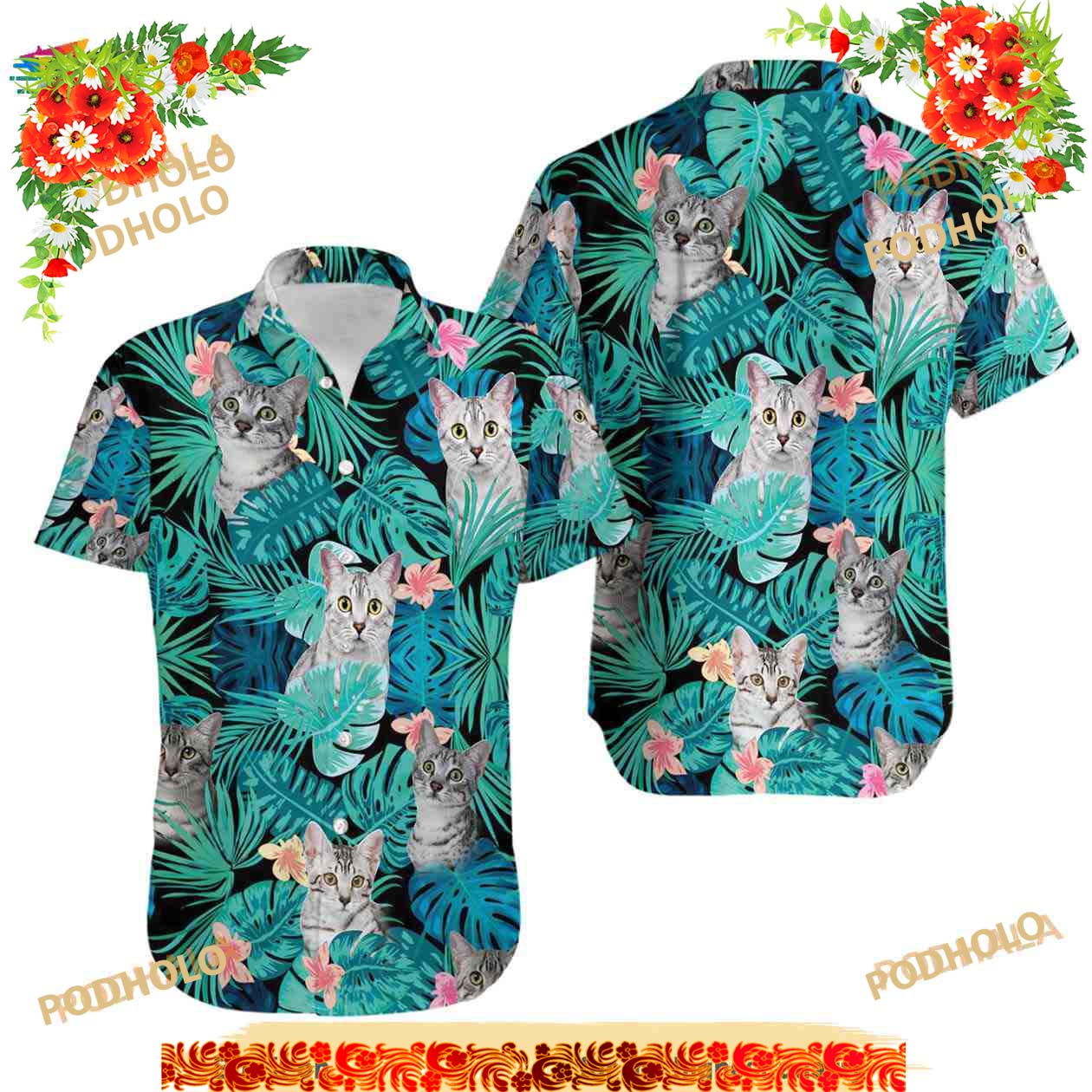 Hawaiian Cat Shirt main image 0