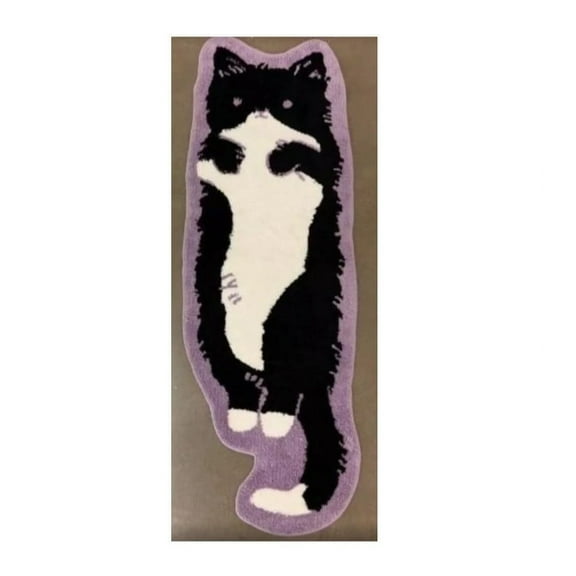 Cat Tufted Rug, Cat Shaped Rug, Cat Rug for Bedroom, Irregular Shaped Rug, Non-Slip Washable Cat Rug, Living Room Decoration