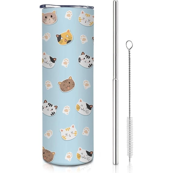 Cat Tumbler, Cat Gifts, Cat Gifts for Women, Cat Lover Gifts, Cat Cups, Cat Coffee Cup, Cat Travel Mug, Cat Lover Gifts for Women Girls, Cool Gifts for Cat Lovers, Cat Mom Gifts for Women