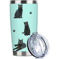 thumbnail image 1 of Cat Tumbler Stainless Steel Insulated Travel Coffee Cups with Lid and Straw,Ideal Gift for Cat Dad/Mom, 1 of 6