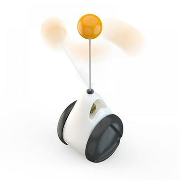 Cat Tumbler Toy with Ball, Kitten Wand Chaser Exercise Wheel Car Moving Swing Interactive Toy