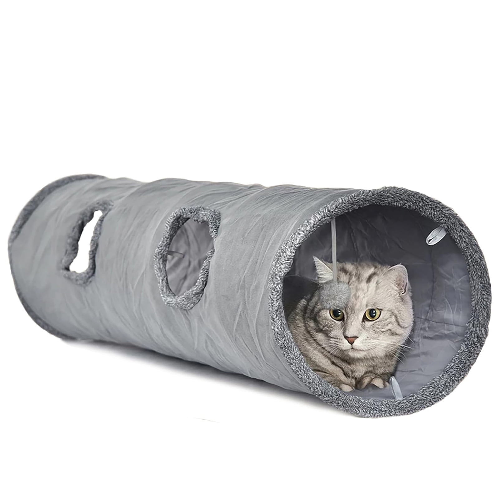 TIJITY Cat Tunnel for Indoor Cats, 5112 inch Cats Toys Collapsible Tunnel Tube with Balls, for Cats, Rabbits, Puppy, Ferrets