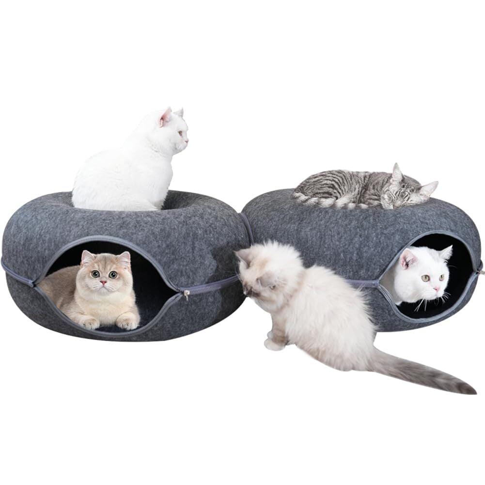 Cat Cave Bed 2in1 Cat Donut Tunnel Bed Scratch Resistance Washable