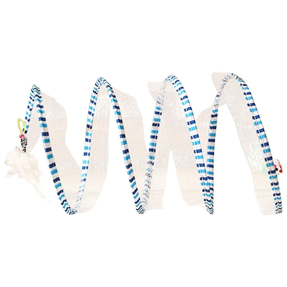 A Cat Tunnel Designed For Indoor Cats Featuring Interactive Cat Toys With Sisal Balls And Feathers Suitable For All Breeds Of Cats To Play In The S Shaped Spring Cat Tunnel