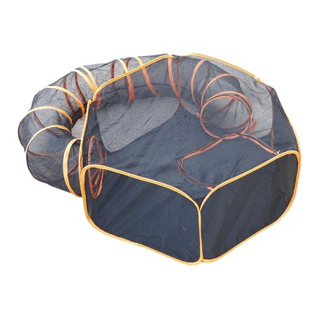 Cat Tunnel Indoor Cats Folding Cat Activity Center Playing Hut Cage House Collapsible Tunnel Dogs Cat Tube for Indoor Hamster Dogs Rabbit