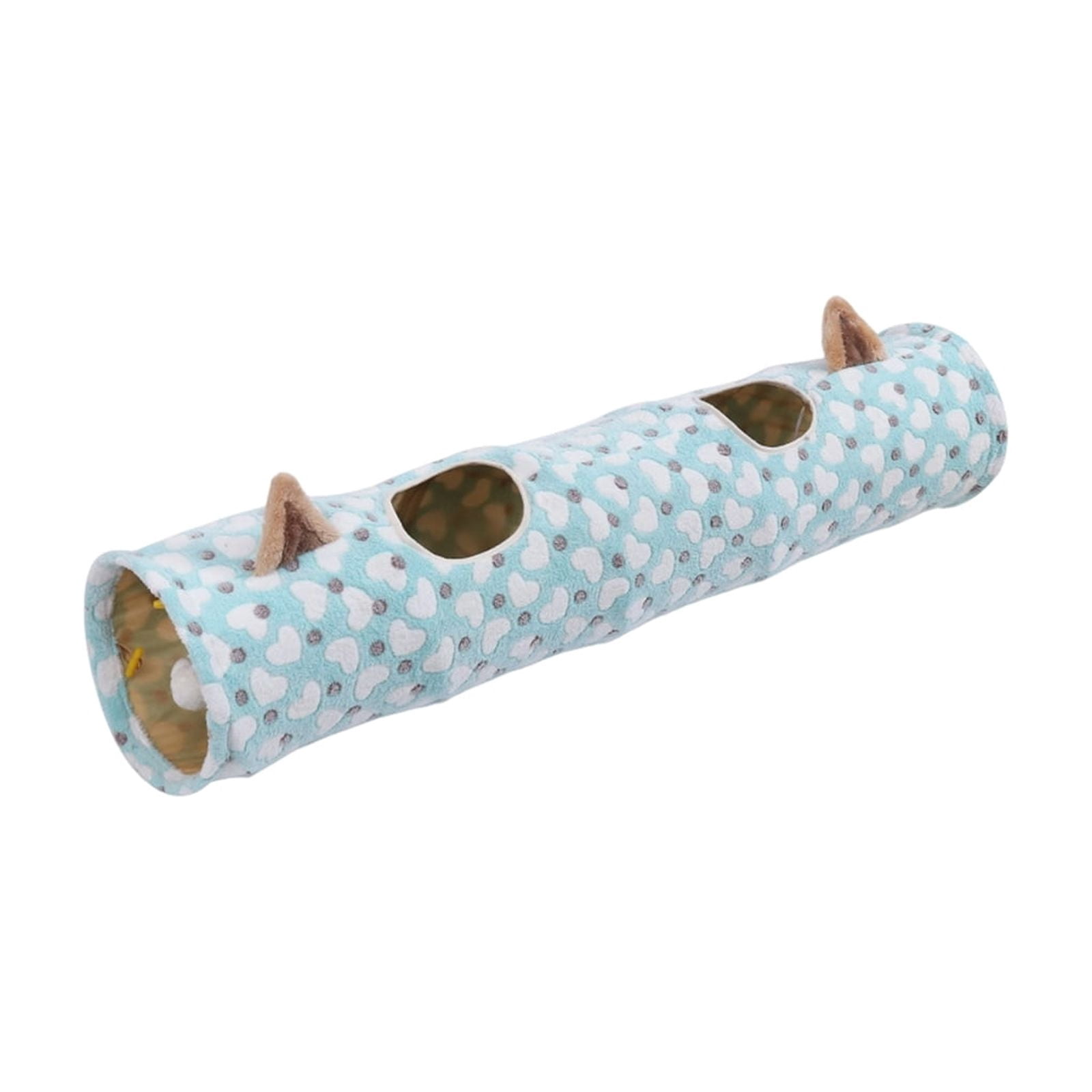Cat Tunnel Toy for Cats – Foldable Cat Tunnel with Hanging Ball & Crinkle Paper, Indoor Pet Play Tube for Kittens, Small Dogs & Rabbits, 24" L x 12" W