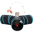 thumbnail image 1 of Cat Tunnel Tube 3 Way Cat Tunnels for Indoor Cats, Rabbit Tunnel, Collapsible Kitten Tunnel Toys for Large Cats, Animal Pet Kitty Tunnel Toys, 1 of 5