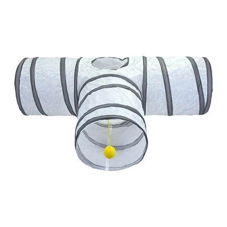 Cat Tunnel Tube for Indoor Cats Portable Cat Toys Collapsible with Interactive Balls Cats Play Tent Bed for Cat Puppy Kitten Rabbit Small Breed Animals