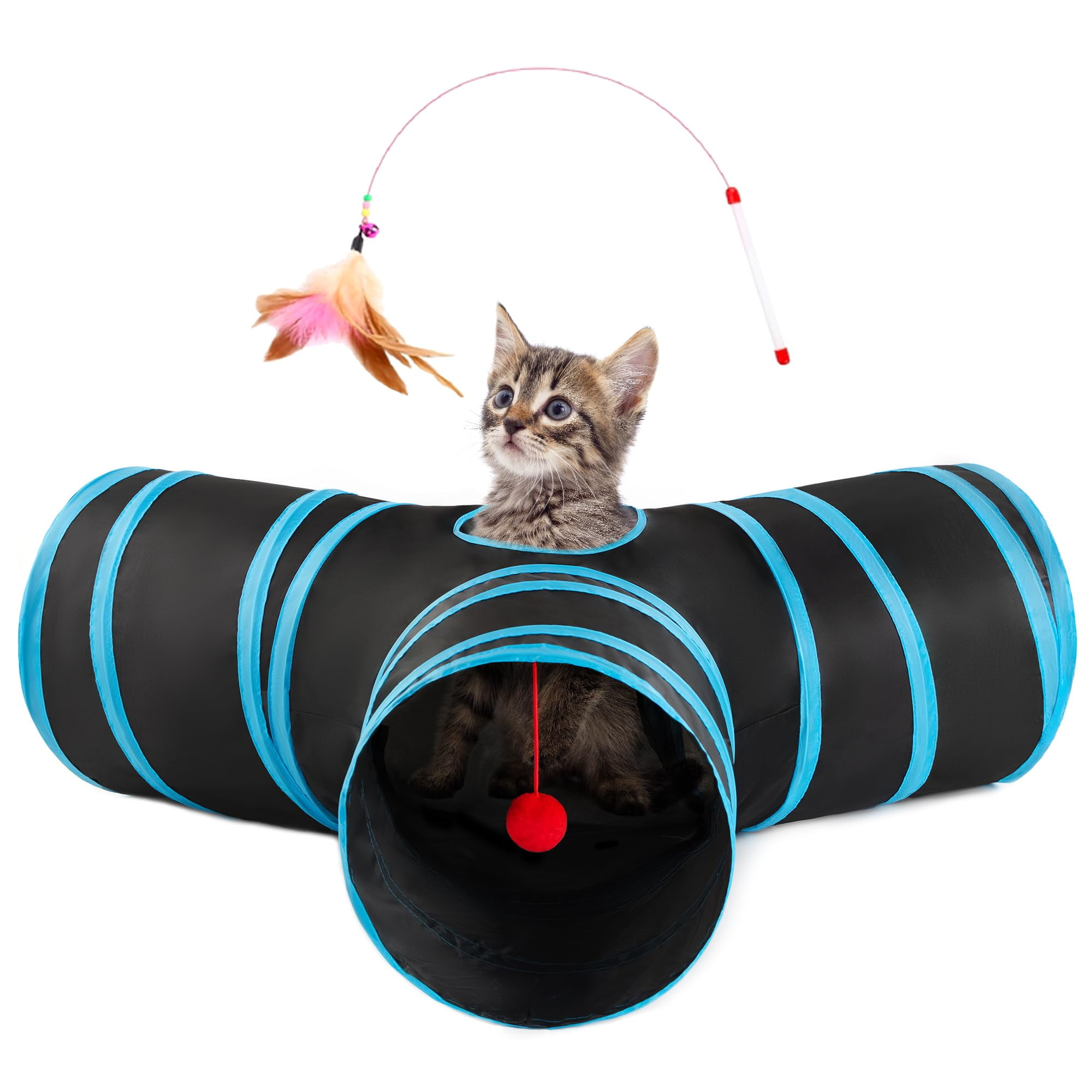Picture Idea: Cat Tunnel Tube Toys 3 Way Collapsible Cat Tunnels For