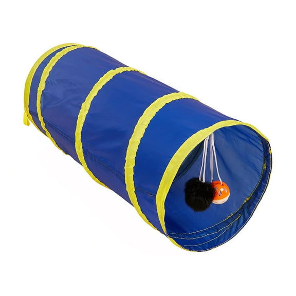 Cat Tunnel with Play Ball, Interactive Collapsible Peek-a-Boo Cat Chute Cat Tube Toy, Camouflage Tunnel for Indoor Cat