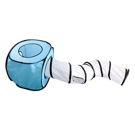 Cat Tunnels Collapsible Play Tunnel Dogs Interactive Foldable Cage 2 in 1 Play Tunnels Cat Tunnel Tube for Indoor Cats Small Animals Hamster