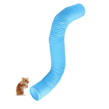 Cat Tunnels Tube Animals Hideaway Play Toy Training Interactive Maze House for Small Pets Rabbits Bunny Ferrets Puppy Dogs Travel Supplies , Blue