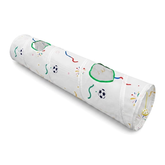 Soft Fabric Collapsible Play Tunnel, Durable Interactive Pet Entertainment Toy