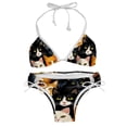 thumbnail image 1 of Cat Two-Pack Bikini Set with Detachable Sponge and Adjustable Strap, for Beach and Swimming Suit Scenes, 1 of 6
