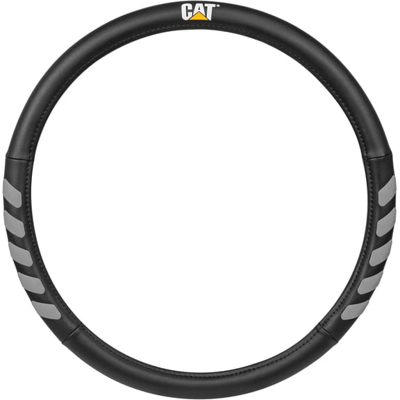 Cat® UltraSport Faux Black Leather Semi Truck Steering Wheel Cover, Extra Large 18 inch Size, Fits RV and Big Rig Trucker, Steering Wheel Cover for Trucks 18 Wheeler