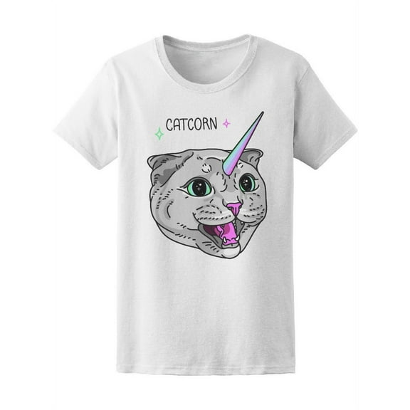 Cat-Unicorn Catcorn  T-Shirt Women -Image by Shutterstock, Female Medium