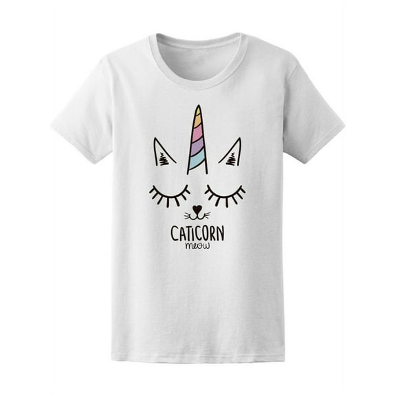 Cat Unicorn Caticorn Meow T-Shirt Women -Image by Shutterstock, Female Small