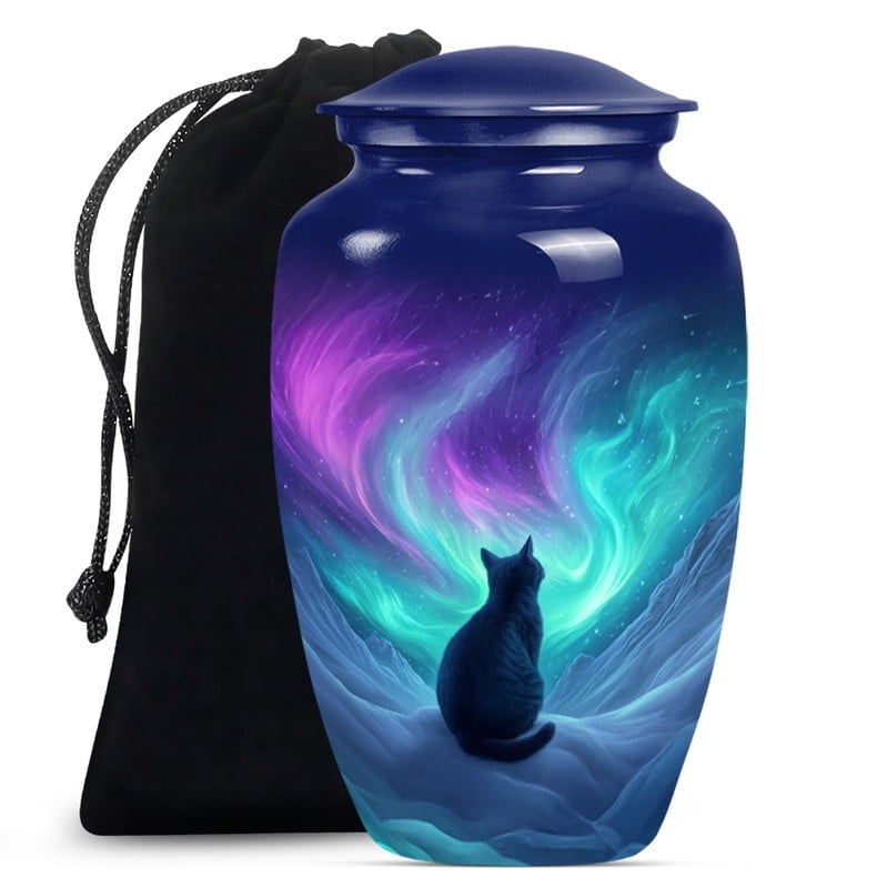 Cat Urn, Large Urns for Human Ashes, Urn for Ashes for Women, Cremation Urns for Burial, Urns for Human Ashes Adult man, Urns for Human Ashes Adult(Size - 10inch)