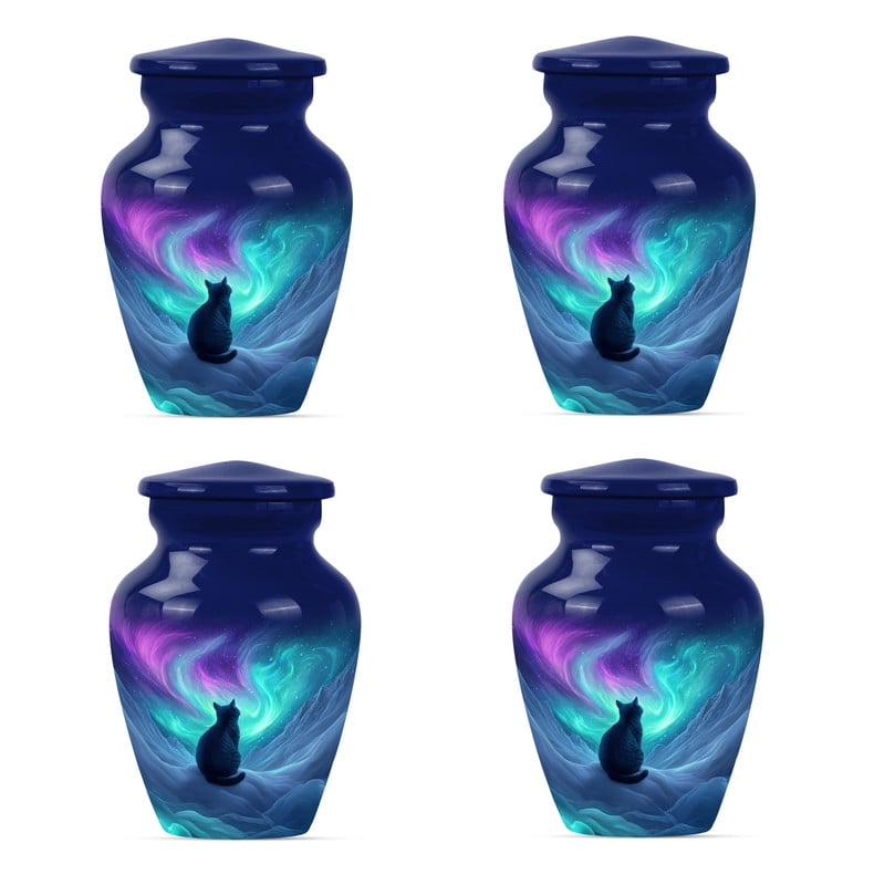 Cat Urn, Urns for Human Ashes Adult man, Small Keepsake Urn, Small Urns Adult Male, Cremation Urns for Human Ashes, Urns for Adult Ashes(Size - 3inch, 4 Pcs)
