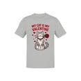thumbnail image 1 of Cat Valentine Rose Design Men's T-shirt, 1 of 3