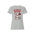 thumbnail image 1 of Cat Valentine Rose Design Women's T-shirt, 1 of 3