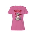 thumbnail image 1 of Cat Valentine Rose Design Women's T-shirt, 1 of 3