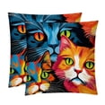 thumbnail image 1 of Cat Velvet Throw Pillow Covers Set with Unique Patterns - 16x16, 18x18, 20x20 Inches - 2 Throw Pillow Inserts & Covers for Any Occasion, 1 of 6